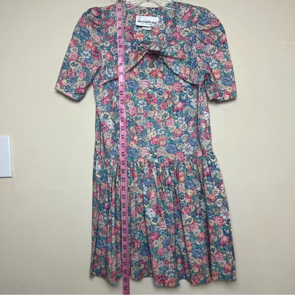 VTG The Eagle's Eye for Children‎ 80s Pink Roses Toddler Prairie Dress 10 USA